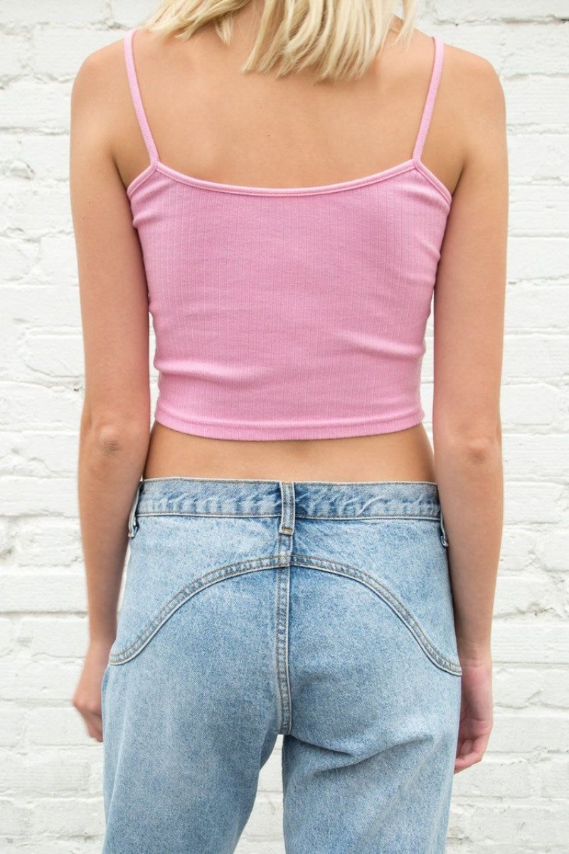 Debardeur Brandy Melville Lorene Cropped Rose | AEV-65842166